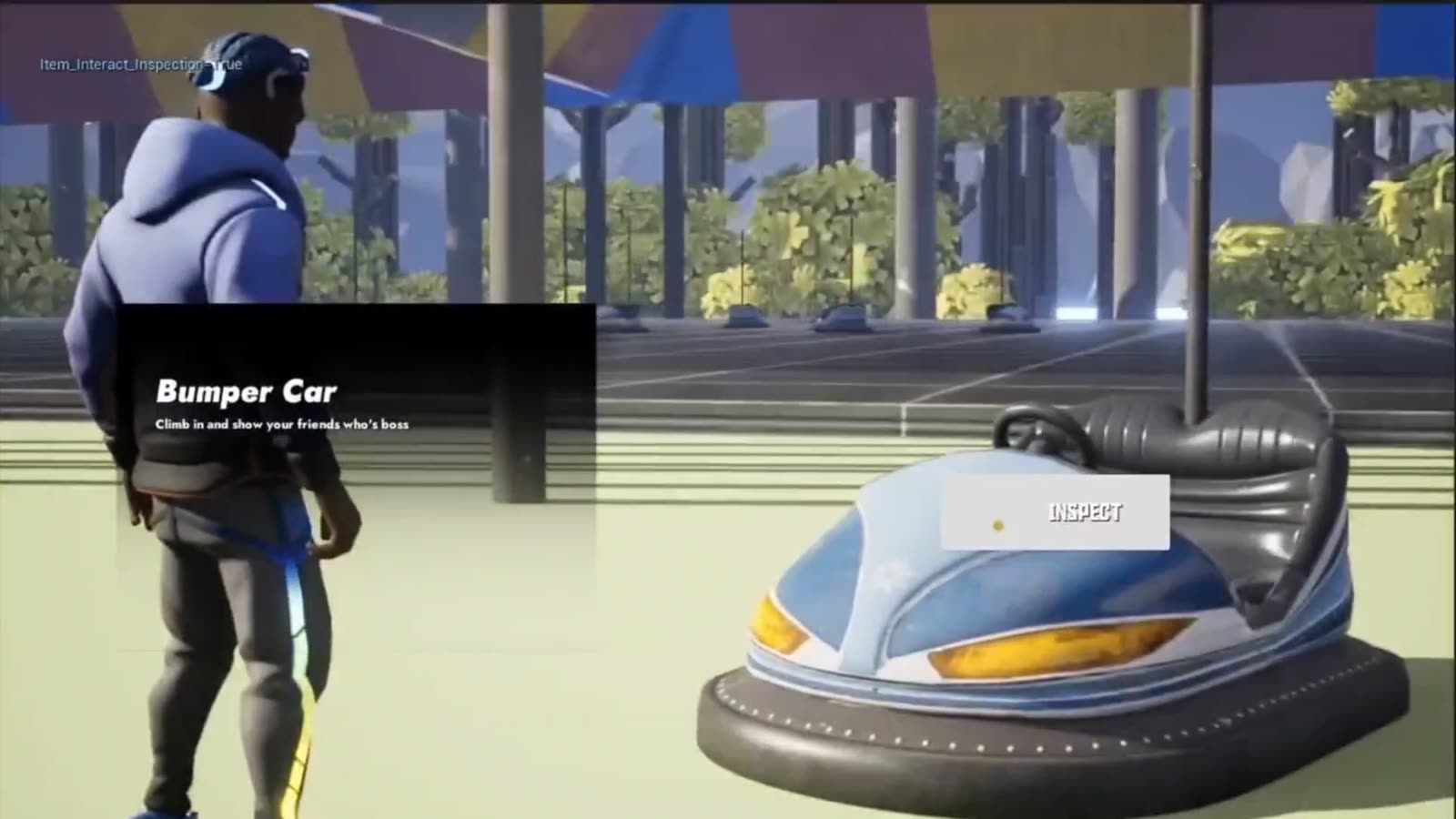 Bumper-car attraction from the XLANTIS 2023 game world